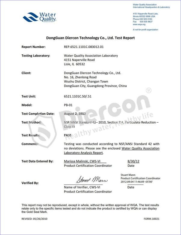 PB02/PB03 Particulate Filtration Analysis